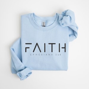 Faith Embroidered T-shirt - Christian Tee - Religious Bible Verse Shirt -  Embroidered Easter Day Shirt, Embroidered Religious Easter Shirt