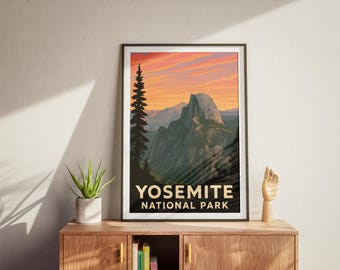 Yosemite National Park Posters, Scenic Wall Art, Nature Decor, Travel Gift, Outdoor Lover's Art, Wall Decor