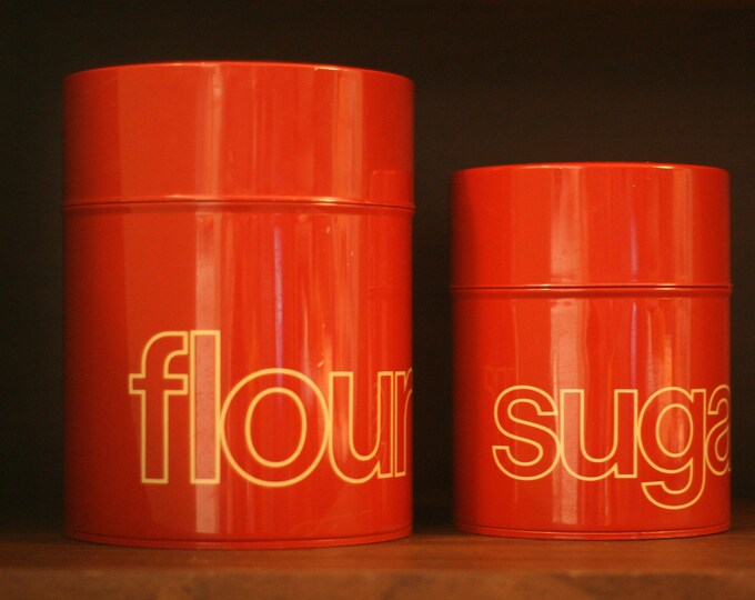 Flour and Sugar Canisters Etsy