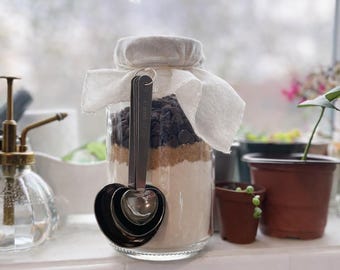 Mezcla para hornear hecha a mano en frasco de vidrio / Galletas Madeline o de mantequilla