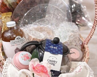 Caja de té vintage de lujo / Kit de cuidado personal para amantes del té