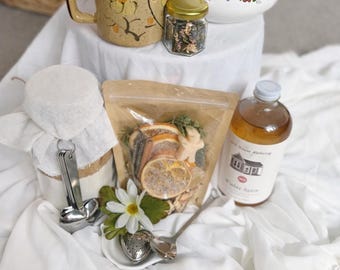 Deluxe Partea Box | Vintage Tea Party Kit | Whimsical Self-Care Gift