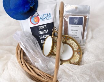 Caja Deluxe Partea / Kit vintage para fiesta de té con café / Regalo de autocuidado caprichoso / Noritake Nippon