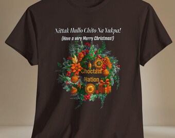 Choctaw Nation Christmas T-Shirt, Native American Xmas Top
