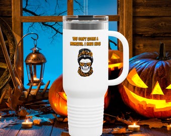 Halloween Travel Mug, Fun Mom Design, 40oz Insulated Tumbler