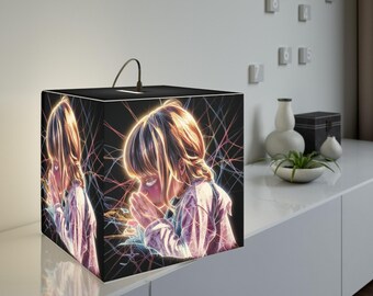 Praying Child Light Cube Lamp | Inspirational Nightlight Decor