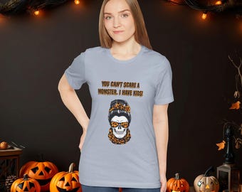 Monster Mom Halloween Tee: Funny Skull Graphic, Parent Humor