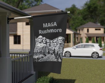 Pancarta MAGA de la Casa Rushmore, decoración patriótica para exteriores, letrero de poliéster para jardín.