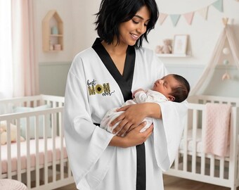 Kimono Robe | Sunflower Leopard Print, Best Mom Ever