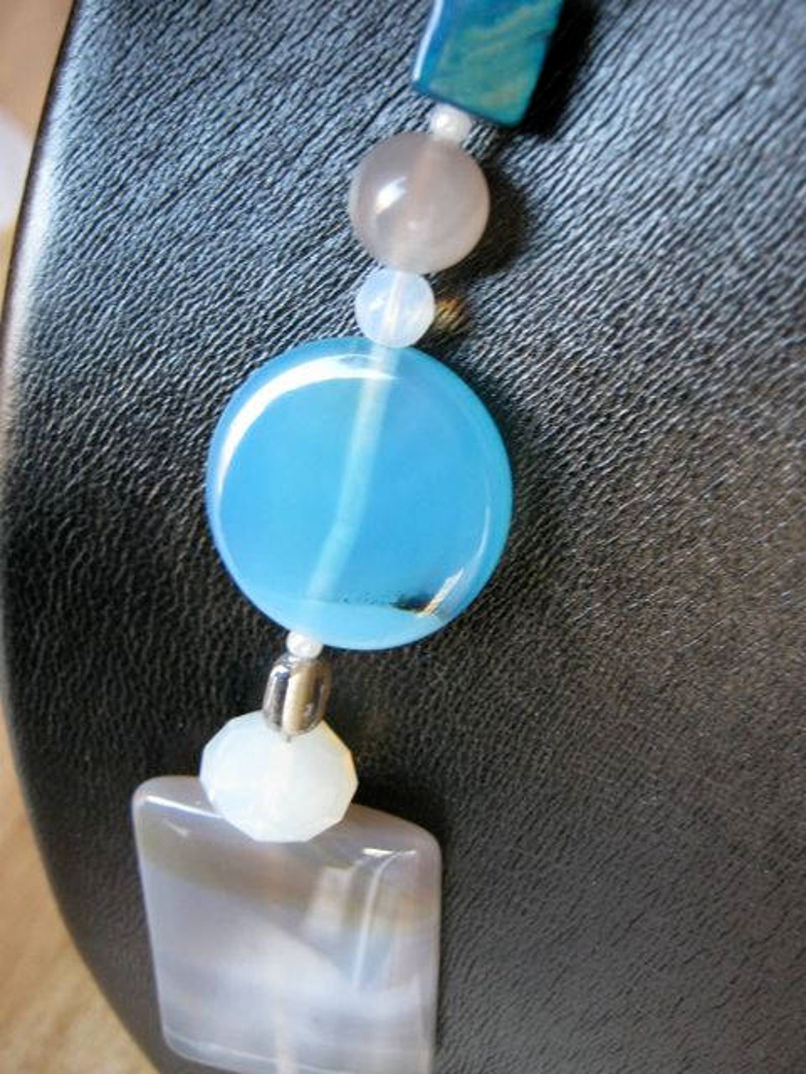 Icy Blue & Silver Necklace & Earring Set