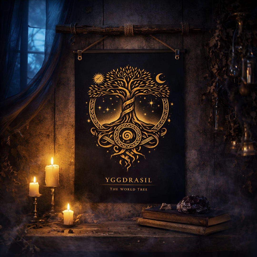 Yggdrasil Poster - the World Tree | Norse Mythology Art Print ...