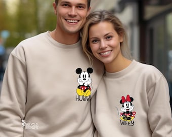 Felpa abbinata con Topolino e Minnie - Felpa abbinata con Disneyworld - Felpa con nome personalizzato con monogramma Disneyland