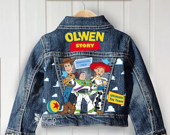 Toy Story Denim Jacket Baby/Toddler/Boys, Disney Pixar Jean Jacket Gift, Custom Disneyland Jacket, Toy Story Birthday Outfit Kids, Custom