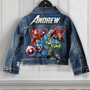 Avengers Jean Jacket - Etsy