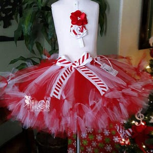 Candy Cane Cutie Christmas Tutu Outfit - Peppermint Christmas Tutu Dress Outfit Girls - Candy Peppermint Candy Pageant Holiday Xmas Dress