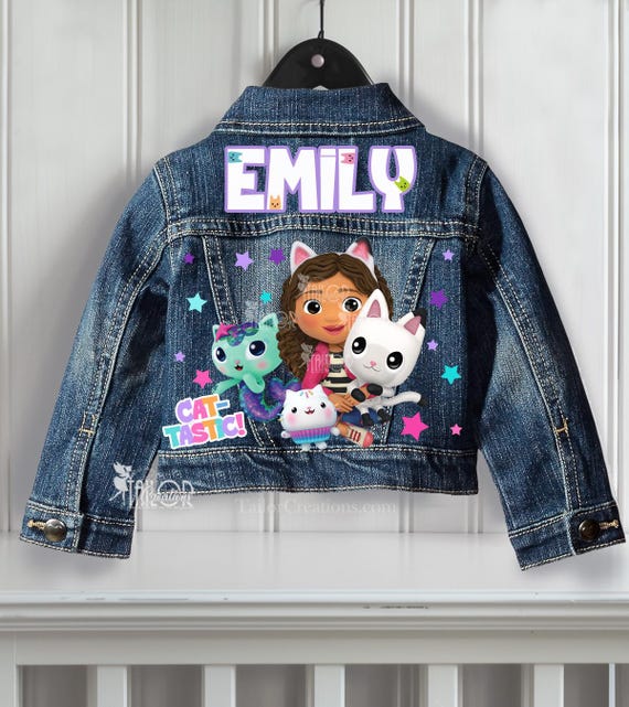 Gabbys Dollhouse Jacket, Gabby Dollhouse Custom Name Jean Jacket 