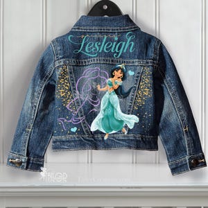 Disney prinses jasmijn magisch spijkerjack - prinses jasmin verjaardag jeansjasje, prinses strass spijkerjack