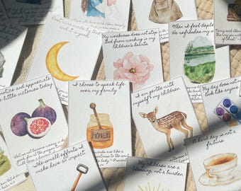 Christliche positive Affirmations-Ermutigungskarten bleiben zu Hause Mütter Hausmacherstellen Homeschool Moms Digitaler Download mit Bibel-Vers-Schriften