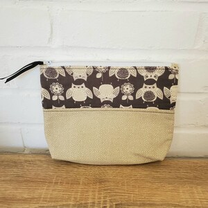 Owl Cosmetic bag- machine washable- Travel bag, Makeup bag, owl makeup pouch, owl cosmetic pouch, travel pouch, owl toiletry bag