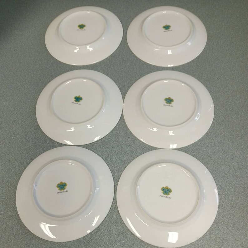 6 Meito China Salad Plates Dishes Made in Japan Vintage Hand Painted Etsy