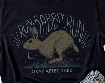 Gray After Dark T-Shirt | Official Noelle W Ihli Merch Book lover gift reading librarian fiction psychological novel murder true crime fan