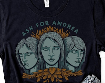Ask for Andrea T-Shirt | Official Noelle W Ihli Merch Book lover gift reading librarian fiction psychological novel murder true crime fan
