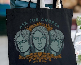 Ask for Andrea Tote Bag, Official Noelle W Ihli Merch | Book lover gift reading librarian fiction psychological novel murder true crime fan