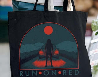 Run on Red Large Tote, Official Noelle W Ihli Merch | Book lover gift reading librarian fiction psychological novel murder true crime fan