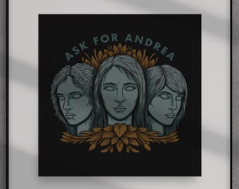 Ask for Andrea Art Print | Official Noelle W Ihli Merch, Book lover gift reading librarian fiction psychological novel murder true crime fan
