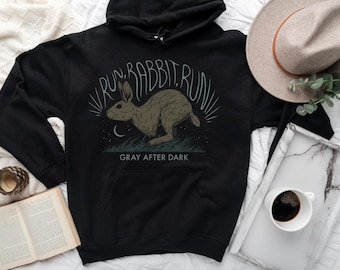 Gray After Dark Hoodie | Official Noelle W Ihli Merch | Book lover gift reading librarian fiction psychological novel murder true crime fan