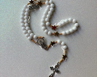 Rosario de graduación blanco