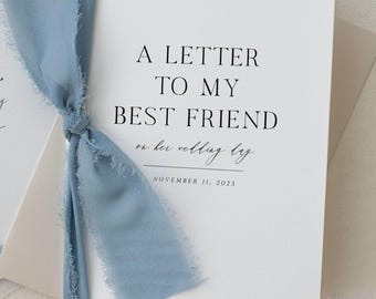 Bride Gifts | Personalized "To My Best Friend" Card | Personalized Wedding Card |  To My Best Friend On Her Wedding Day Card | Wedding Gift