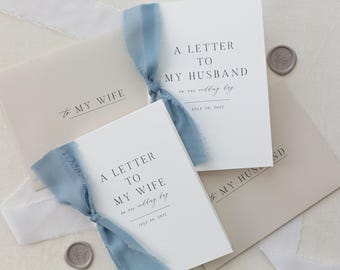 Personalized "To My" Wife and Husband On Our Wedding Day | Bride and Groom Letters | Wedding Day Letters | Personalized Wedding Card Set