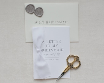 Personalized "To My" Bridesmaid Cotton Paper Card | Wedding Card | Personalized Wedding Card Set | Handmade Cards | Bridesmaid Card