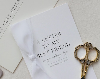 Personalized "To My Best Friend On My Wedding Day Card" Cotton Paper Card | Personalized Wedding Card | Handmade Cards |  To My Best Friend