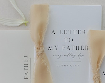 Personalized "To My Father" Cotton Paper Card | Wedding Card | Wedding Day Of Card | Personalized Wedding Card | Handmade Wedding Card
