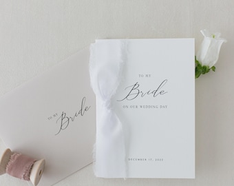 Bride Gift I "To My" Bride On Our Wedding Day | Wedding Card | Letter to Bride From Groom | Gift for Wife on Wedding Day | To My Bride Card