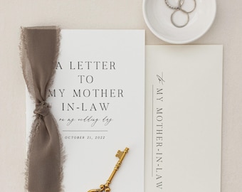 Personalized "To My" Mother-In-Law Card on My Wedding Day | Personalized Wedding Card | Future Mother-In-Law | Mother-In-Law Wedding Gift