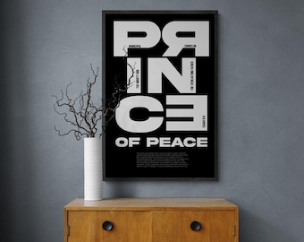 Christian Wall Art Isaiah 9:6 | Prince of Peace Scripture Art|