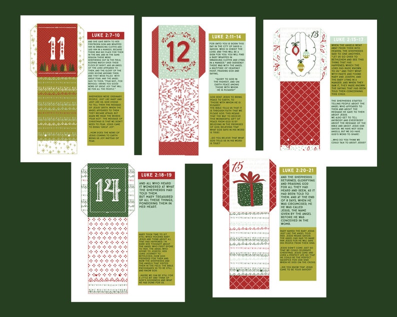 Christmas Advent Calendar Kit Christmas Countdown Printable Christmas Decor image 6