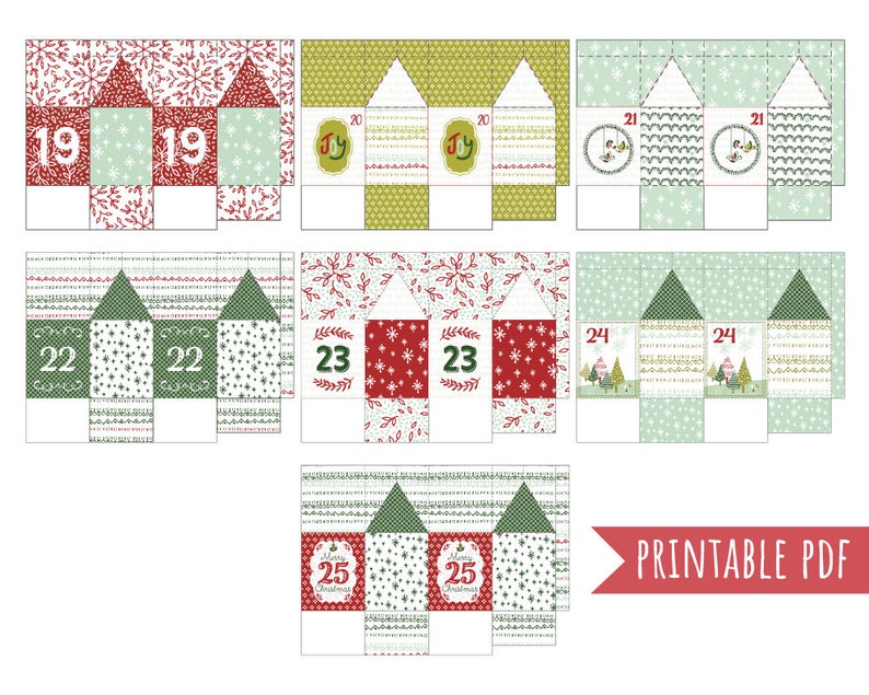 Advent Calendar Boxes Countdown To Christmas Printable Christmas Decoration image 5