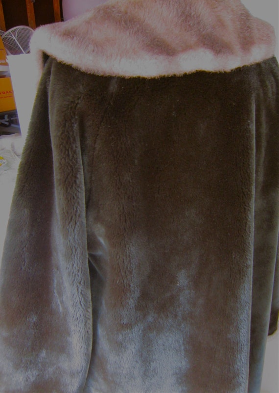 Gorge Borgano Faux Fur Mink Swing Coat with Faux … - image 4