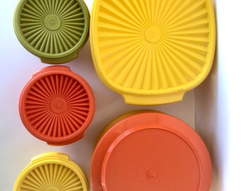 Lot de 6 ensembles vintage Tupperware - Servalier Tupperware des années 1970 Chicl !