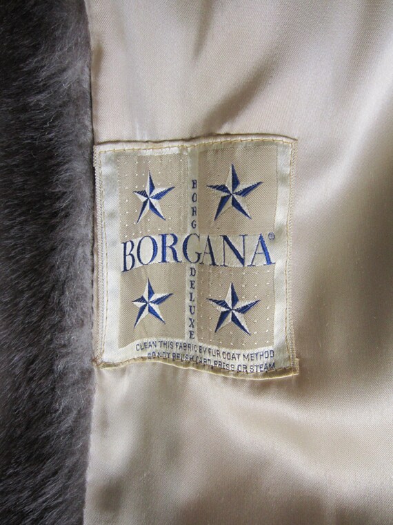 Gorge Borgano Faux Fur Mink Swing Coat with Faux … - image 5