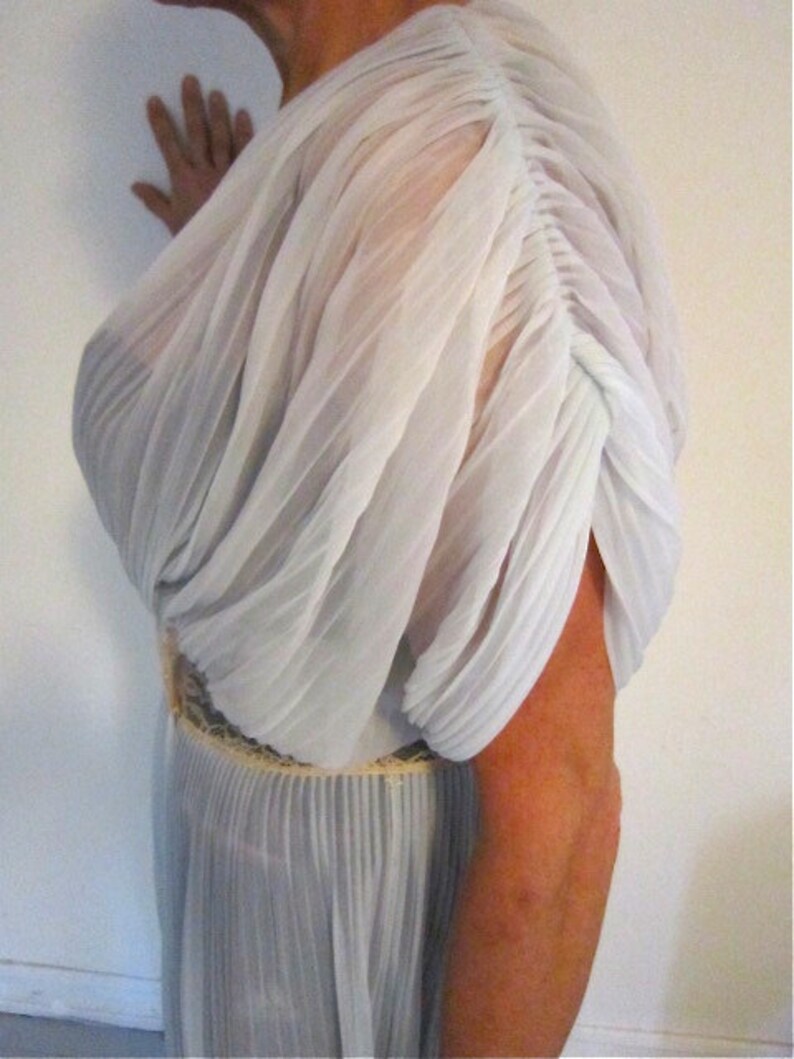Ginger Rogers. 1940s Vintage Tula Ladies/' Fortuny-like and French Lace Dressing Gown Hello