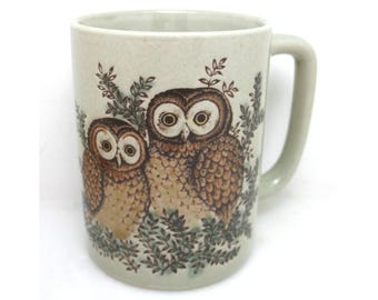 VTG Owl Mug Coffee Cup Teacup Mid Century Modern Retro Drinkware OTAGIRI JAPAN
