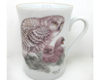 Vintage Owl Mug Coffee Cup Teacup Mid Century Modern Retro SCANDIACA OTAGIRI JAPAN