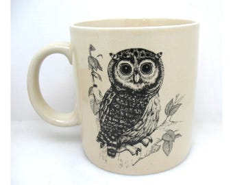 Vintage Owl Mug Coffee Cup Teacup Retro Mid Century Modern SMALL WORLD CREATIONS