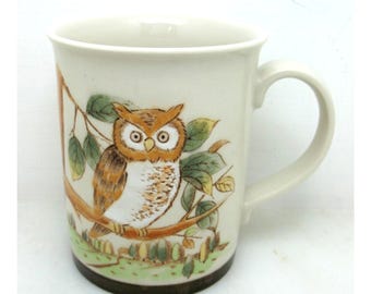 VTG Owl Mug Coffee Cup Teacup Mid Century Modern Retro Kitchenware OTAGIRI JAPAN