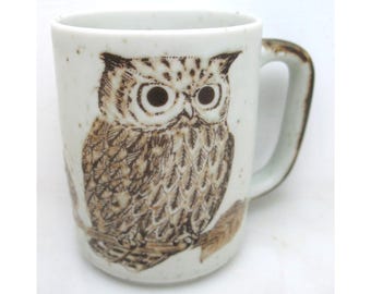 VTG Owl Mug Coffee Cup Teacup Mid Century Modern Retro Drinkware OTAGIRI JAPAN